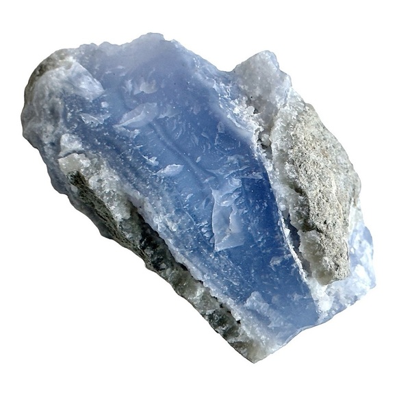 Blue Lace Agate Large Natural Raw Crystal Geode Gemstone - Picture 4 of 4